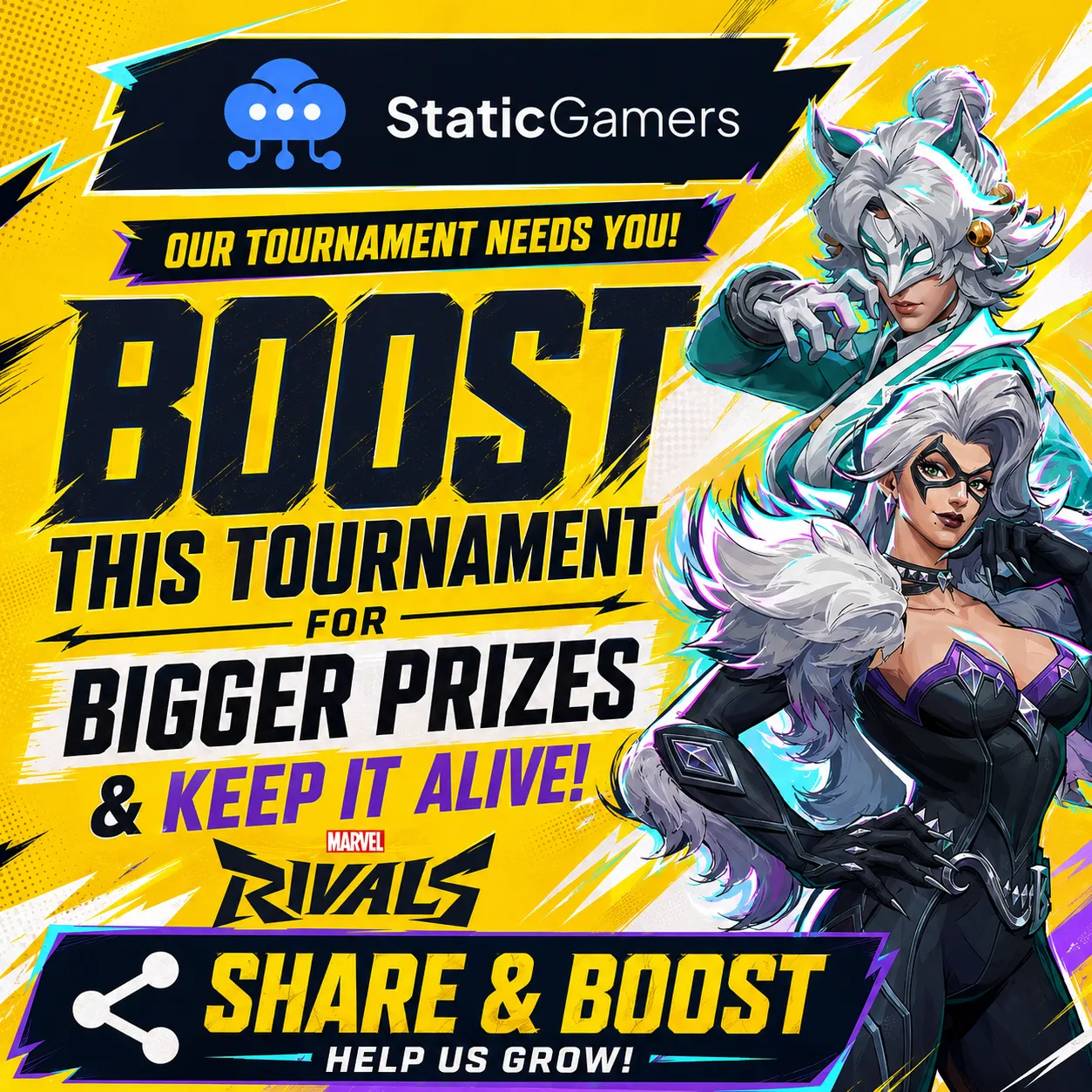 Boost this tournament for bigger prizes and help it grow